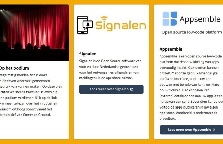 Appsemble op het VNG common ground podium
